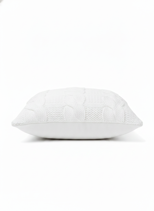 Textured Knit Throw Pillow, detail view
